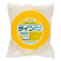 ラインテープ 黄 幅50mm×長さ50m L-10-YE ダイヤテックス 1セット（1巻×5）