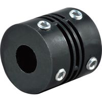 アサ電子工業 プラスチックカップリング(シングルディスク相当・セットスクリュータイプ) UJ UJ4ー4 1セット(6個)（直送品）