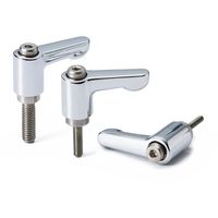 ミニクランプレバー フラットタイプ(おねじ・ステンレス製) LHCMSーCR LHCMSー6ー50ーCR 1セット(2個)（直送品）