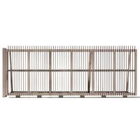 四国化成建材 ユニットラインBA4型 H3000 開口幅6000 アルミ 縦格子 片引き UBA4-30ER-6SSC 1個（直送品）