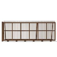 四国化成建材 ユニットラインBA4型 H3000 開口幅5000 アルミ 縦格子 片引き UBA4-30ER-5SBZ 1個（直送品）