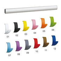 内外 インテリアレール lino リノホワイト 500mm 12色フック付 LNーRZ500WHーSETー21 CFD516476 1セット（直送品）