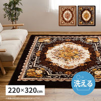 【玄関渡し】 萩原 アドリア BR 220x320 HCカバー ブラウン 220×320cm（直送品）