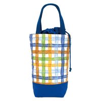 コッカ シューズケース チェック柄（青） CS-1297 1A 1個