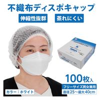 フィフティ・ヴィジョナリー 不織布ディスポキャップ100枚入 箱タイプ　(白) FV-DC-002 2000枚（100枚×20箱）（直送品）