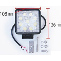 マッドマックス LEDワークライト/作業灯 【27W】 高輝度LED9個 12/24V兼用 MM30-757