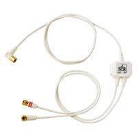 分波器 アンテナ分波器 入力側ケーブル1m/出力側ケーブル0.5m ホワイト EC-1M4WH(H) DXアンテナ 1個（直送品）