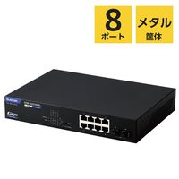 スイッチングハブ LANハブ 8ポート Giga対応 金属筐体 AC電源 EHB-SG2C08-PL エレコム 1個（直送品）