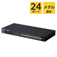 スイッチングハブ LANハブ 24ポート Giga対応 金属筐体 AC電源 EHB-SG2C24F-PL エレコム 1個（直送品）