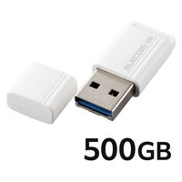 SSD 外付け 500GB 超小型 USBメモリ型 ポータブル キャップ式 ホワイト ESD-EXS0500GWH エレコム 1個（直送品）