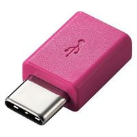 スマホ用USB変換アダプタ USB(microBメス)-USB(Cオス) ピンク MPA-XMBFCMADNPN エレコム 1個（直送品）