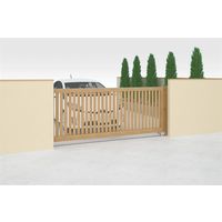 四国化成建材 アレグリア引戸1型電動式 W3500 H1400 縦格子 片引き アルミ 電動式 AGG1ER-3514SLB 1個（直送品）