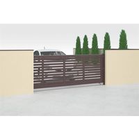 四国化成建材 アレグリア引戸3型電動式 W2500 H1400 横格子 片引き アルミ 電動式 AGG3ER-2514SSB 1個（直送品）