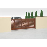 四国化成建材 アレグリア引戸3型電動式 W3000 H1200 横格子 片引き アルミ 電動式 AGG3ER-3012SMB 1個（直送品）