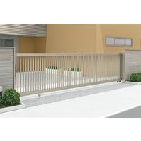 四国化成建材 スケータラインNA1型手動式 H1200 開口幅4000 アルミ 縦格子 片引き SKNA1A-12L-4SSC 1個（直送品）