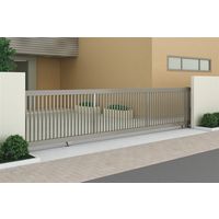 四国化成建材 スケータラインNA1型電動式 H1600 開口幅3000 アルミ 縦格子 片引き SKNA1A16ER-3SSC 1個（直送品）