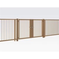 四国化成建材 EAM4型 W1000X2 H1500 縦格子 両開き シリンダー錠 EAM4-SO1015WBZ 1個（直送品）