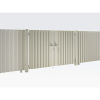 四国化成建材 EAM7型 W1000X2 H2000 縦格子 両開き シリンダー錠 EAM7-SO1020WSC 1個（直送品）