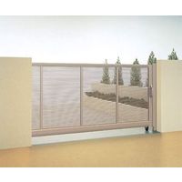 四国化成建材 クレディキャスター引戸1型 W2500 H1400 横格子 片引き アルミ 無 CDG1-2514SSC 1個（直送品）