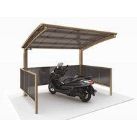 四国化成建材 サイクルポートVーR H2230 ポリカーボネート(クリアマット) 標準高 LVCCL-C2230BZ 1個（直送品）