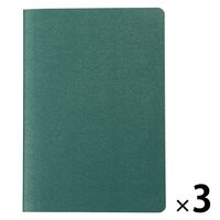 無印良品 パスポートメモ 5mm方眼 125×88mm 24枚 緑 1セット（1冊×3） 良品計画