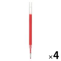 無印良品 替芯 さらさら描けるゲルインキボールペン 0.5mm 赤 1セット（1本×4） 良品計画