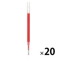 無印良品 替芯 さらさら描けるゲルインキボールペン 0.5mm 赤 1セット（1本×20） 良品計画
