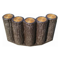 サンポリ 擬木 花壇縁石はなえ80R 200 4996645103601 1セット(10個入)（直送品）