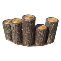 サンポリ 擬木 花壇縁石はなえ80R 200乱 4996645104608 1セット(5個入)（直送品）