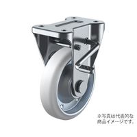 ユーエイ KB型キャスター 固定車プレート式(ストッパー付) WOKB-130(R) 1個 62-9777-08（直送品）