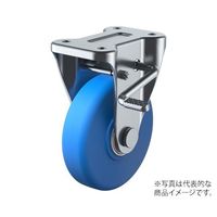 ユーエイ KB型キャスター 固定車プレート式(ストッパー付) MCBKB-100(L) 1個 62-9776-76（直送品）