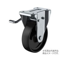 ユーエイ KB型キャスター 固定車プレート式(ストッパー付) PHKB-150(L) 1個 62-9776-88（直送品）