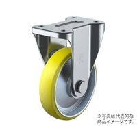 ユーエイ K型キャスター 固定車プレート式 径150mm 帯電防止ウレタン車輪(鋼板ホイル) UWEK-150 1個 62-9777-18（直送品）