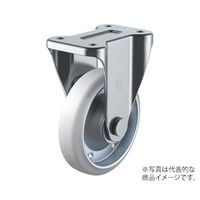ユーエイ K型キャスター 固定車プレート式 径200mm 耐油ゴム車輪(鋼板ホイル) WOK-200 1個 62-9777-23（直送品）