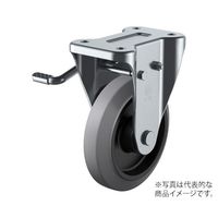 ユーエイ KB型キャスター 固定車プレート式(ストッパー付) NRKB-100(L)-G 1個 62-9788-67（直送品）