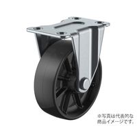 ユーエイ GR型キャスター 固定車プレート式 径65mm ナイロン車輪(黒) GR-65BN 1個 62-9783-27（直送品）