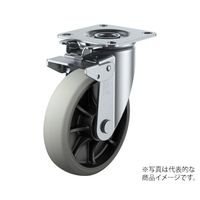 ユーエイ J2K型キャスター 自在車(旋回固定式)プレート式 径130mm ウレタン車輪(ナイロンホイル) GUJ2K-130 1個（直送品）