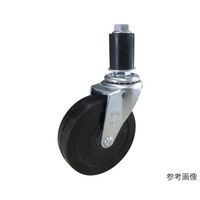 ユーエイ LTF型キャスター 自在車ゴムパイプ差し込み式 LTF-65RHE 18 1個 62-9787-58（直送品）