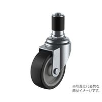 ユーエイ STF型キャスター 自在車ゴムパイプ差し込み式 STF-75NR 22 1個 62-9795-24（直送品）