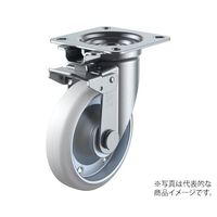 ユーエイ JK型キャスター 自在車(旋回固定式)プレート式 径150mm 耐油ゴム車輪(鋼板ホイル) WOJK-150 1個（直送品）