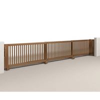 四国化成建材 スタックラインSA1型手動式 H1800 開口幅13000 アルミ 縦格子 片引き SA1F18ML-13SBZ 1個（直送品）