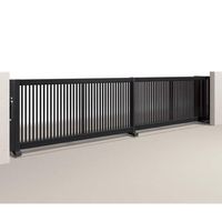 スタックラインSA1型手動式 H1800 開口幅10500 アルミ 縦格子 片引き ステンレス凸型レール仕様 SA1T18R-S105SBK（直送品）