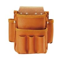 広島 本皮製腰袋 小 ブラウン 198-15 1個 64-4383-50（直送品）