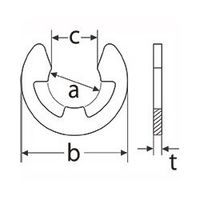 丸中洋行 SRー70E100 スナップリングE型 (呼び:7) 100枚入 1セット(4セット)（直送品）