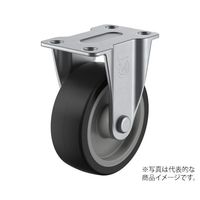 ユーエイ SUSーSR型キャスター 固定車プレート式 径75mm ゴム車輪(ナイロンホイル) SUS-SR-75NR 1個（直送品）