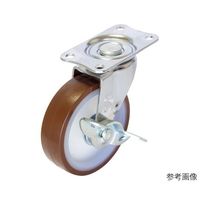 ユーエイ EーS型キャスター 自在車プレート式(ストッパー付) E-125URS 1個 62-9780-30（直送品）