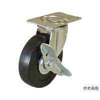 ユーエイ EーS型キャスター 自在車プレート式(ストッパー付) E-75RHES 1個 62-9780-37（直送品）