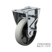 PMRーLB型キャスター 固定車プレート式(ストッパー付) 径150mm ウレタン車輪(ナイロンホイル) PMR-150GUBLB(R)（直送品）