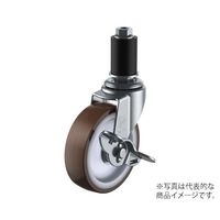 ユーエイ LTFーS型キャスター 自在車ゴムパイプ差し込み式(ストッパー付) LTF-75URS 18 1個 62-9788-23（直送品）