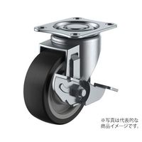 ユーエイ SGーS型キャスター 自在車プレート式(ストッパー付) 径75mm ゴム車輪(ナイロンホイル，B入) SG-75NRBDS 1個（直送品）